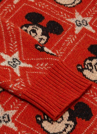  - GUCCI - X Disney双G米老鼠星星菱格图案羊毛混羊驼毛针织衫