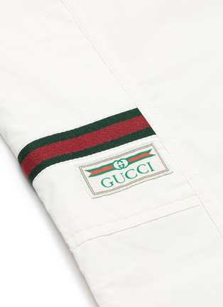  - GUCCI - 品牌标志拼色条纹纯棉休闲裤