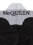 细节 - 点击放大 - ALEXANDER MCQUEEN - 拼色品牌名称金属丝线混棉针织袜