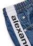  - ALEXANDERWANG - Deep Blue品牌名称侧条纹混棉及莫代尔牛仔裤