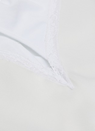  - ALEXANDERWANG - 仿两件式蕾丝边切割褶裥不规则连衣裙