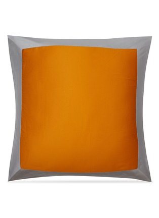 首图 –点击放大 - FRETTE - RECTANGULAR EURO拼色围边纯棉抱枕套－灰色及橘色