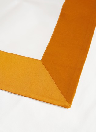 细节 –点击放大 - FRETTE - Bold加大双人床拼色条纹围边纯棉四件套－橙色