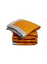 首图 –点击放大 - FRETTE - RECTANGULAR拼色条纹围边绗缝菱格纯棉棉缎床罩－橙色及灰色