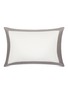 首图 –点击放大 - FRETTE - BOLD 拼色条纹围边纯棉枕套 — 白色和深灰色