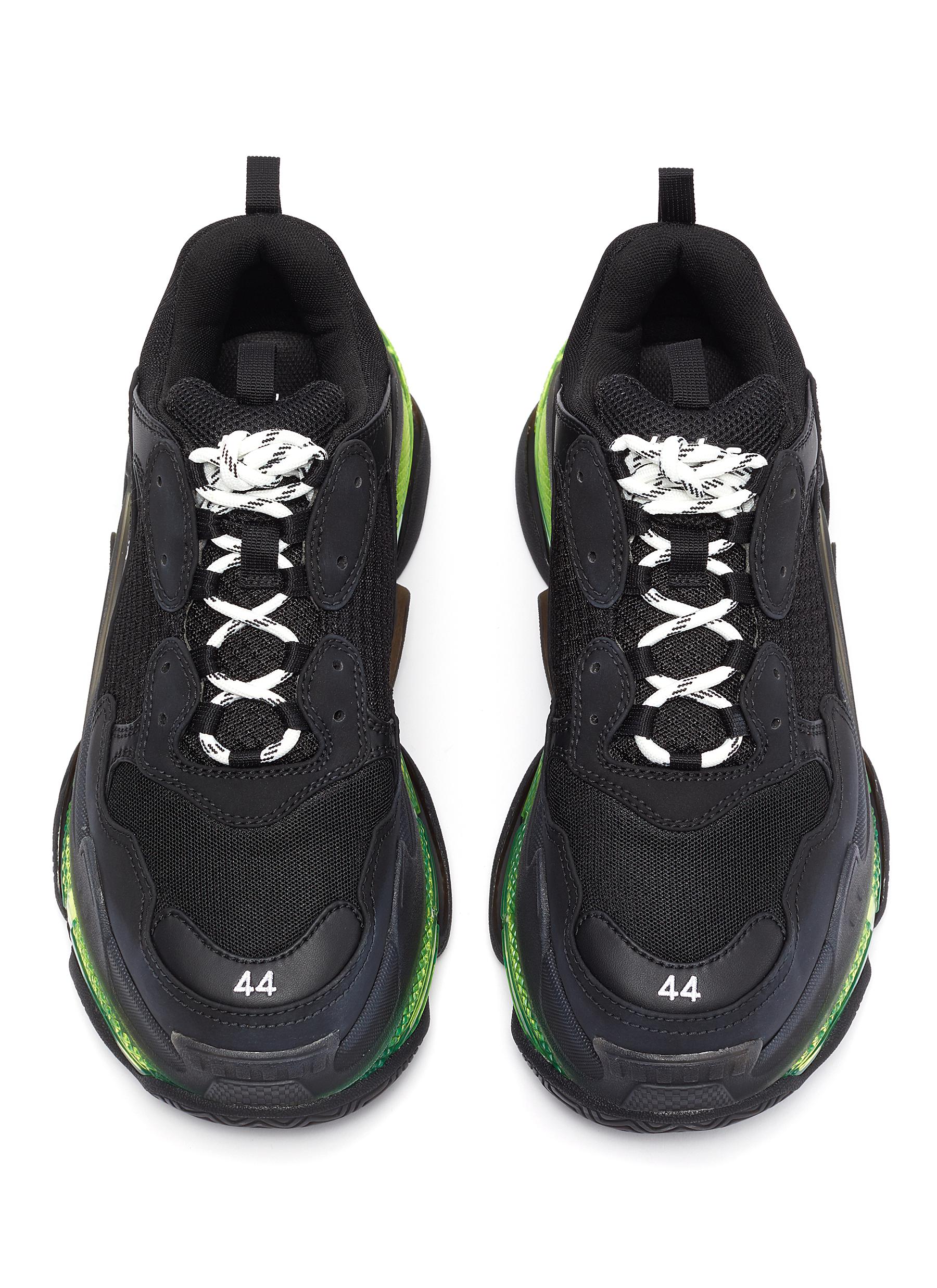 Balenciaga Triple S Clear Sole Low Top Sneaker Black ...