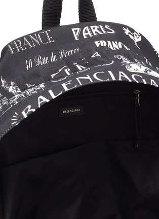 细节 - 点击放大 - BALENCIAGA - WHEEL PARIS品牌名称趣味图案英文字双肩包