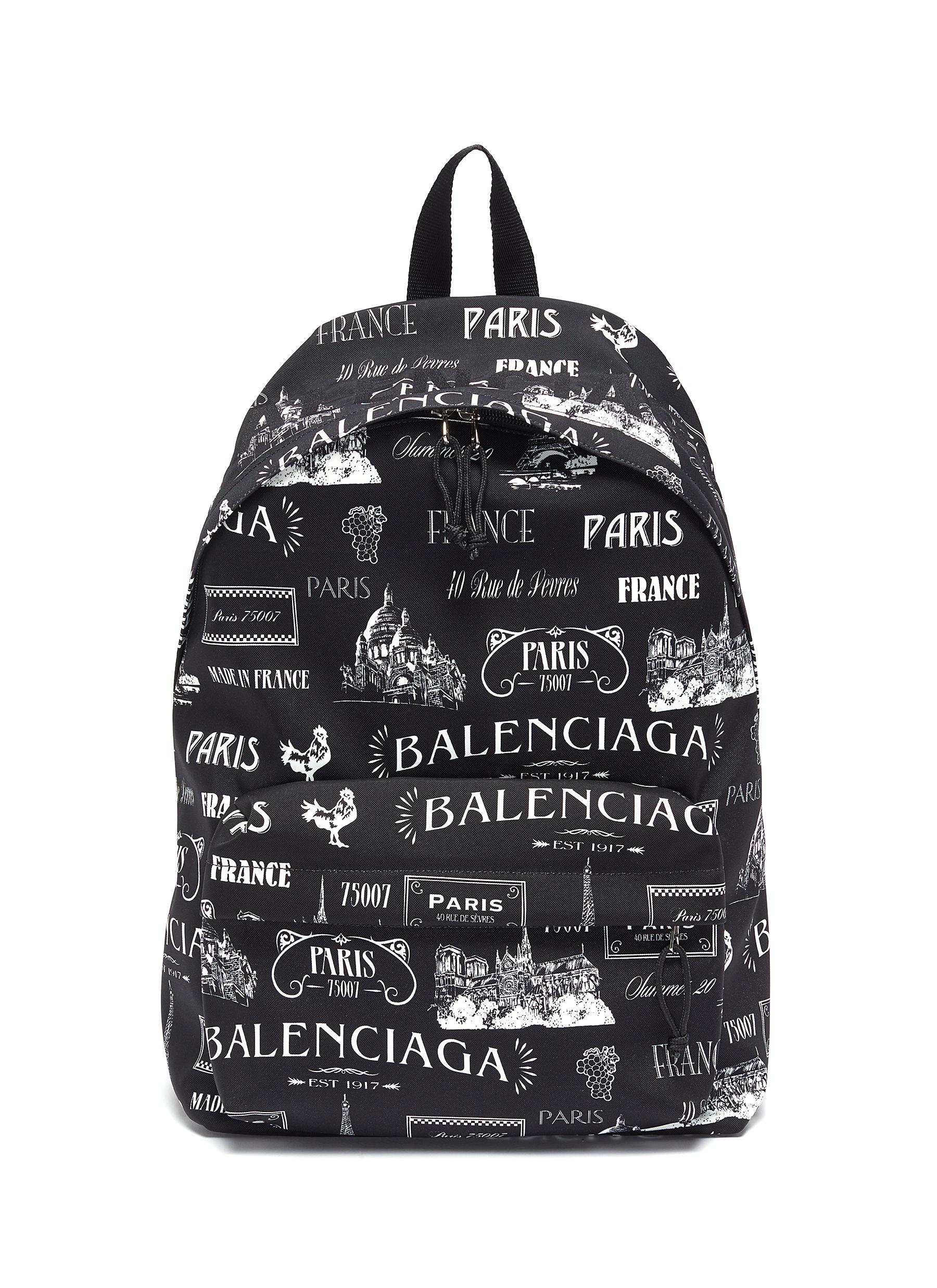 Balenciaga wheel logo backpack store