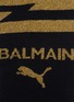 细节 - 点击放大 - PUMA - X BALMAIN中性款金属丝线闪电图案品牌名称及logo混棉及丝针织袜