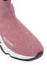 细节 - 点击放大 - BALENCIAGA - SPEED LOGO拼色闪粉袜靴式针织运动鞋