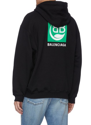 背面 - 点击放大 - BALENCIAGA - BB logo纯棉连帽卫衣