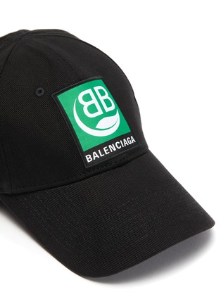 细节 - 点击放大 - BALENCIAGA - BB logo印花纯棉棒球帽