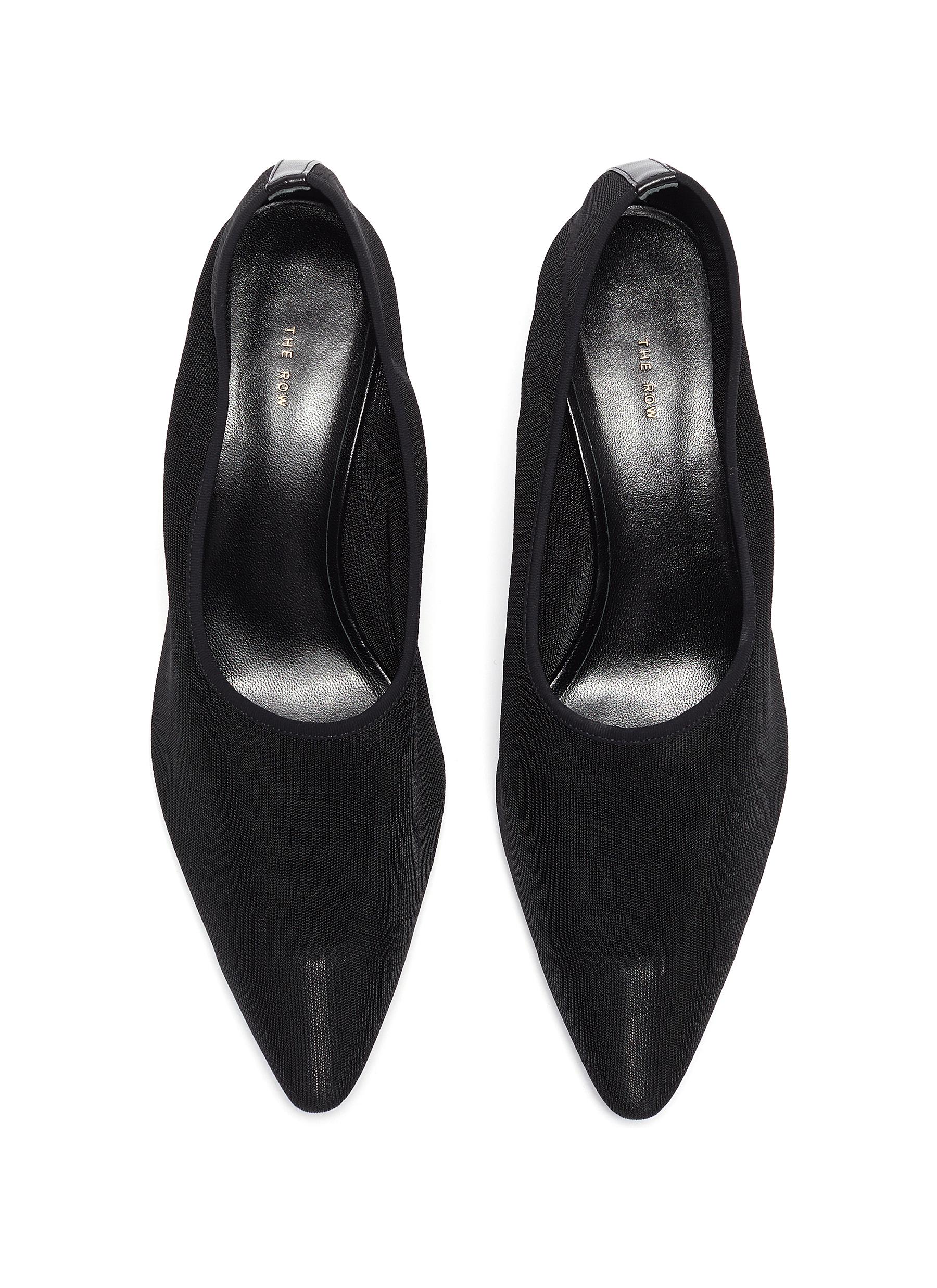 THE ROW ACRYLIC HEEL MESH PUMPS