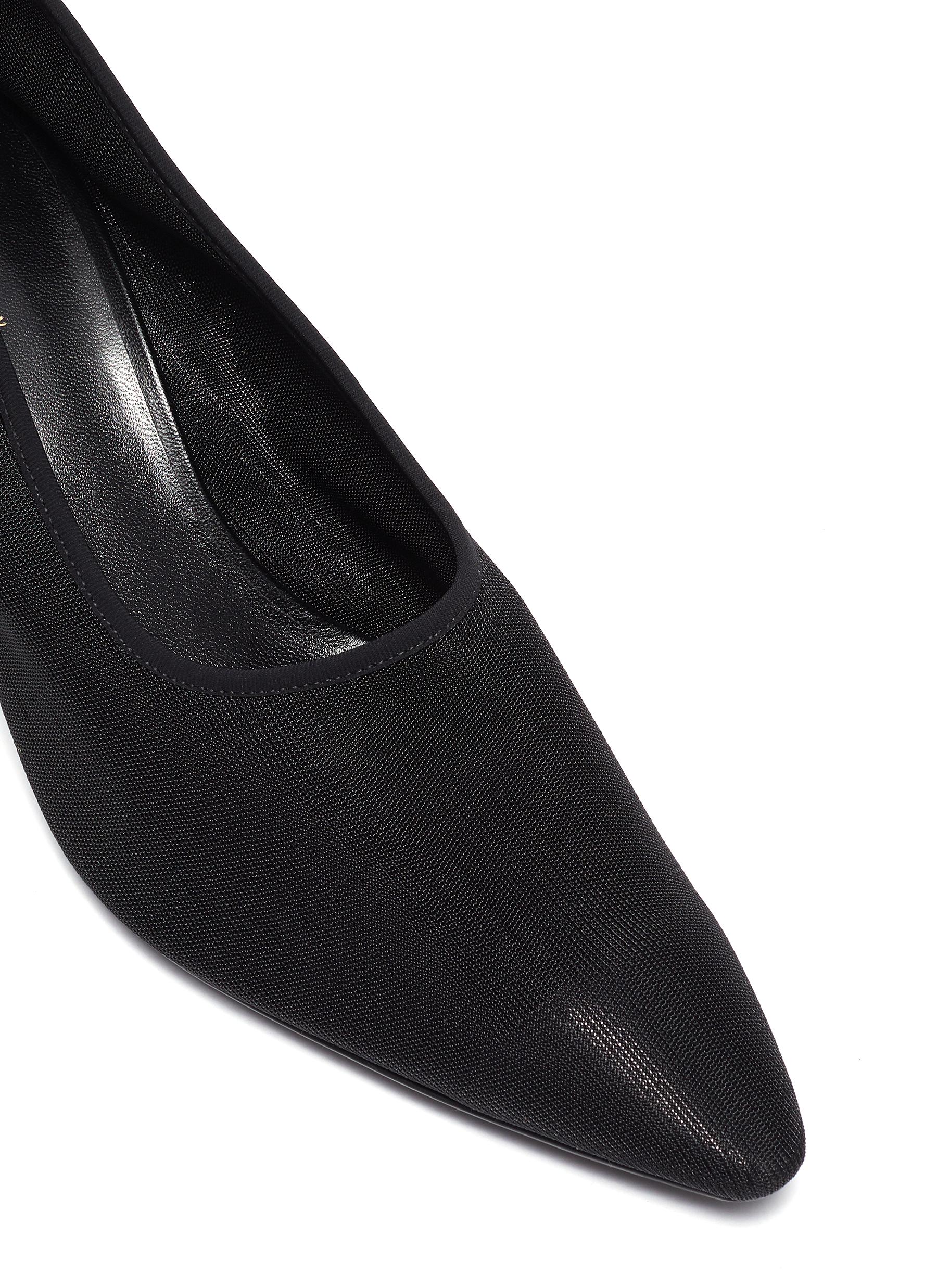THE ROW ACRYLIC HEEL MESH PUMPS