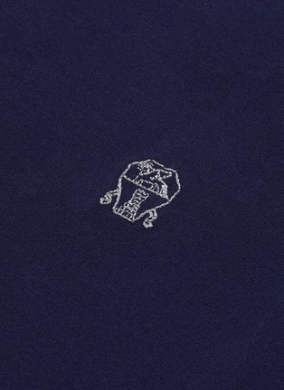  - BRUNELLO CUCINELLI - logo刺绣拼色围边纯棉T恤