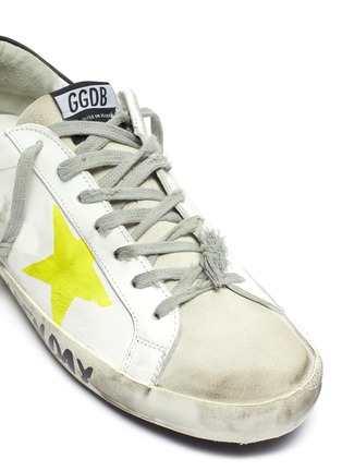细节 - 点击放大 - GOLDEN GOOSE - Superstar拼接设计五角星做旧感运动鞋