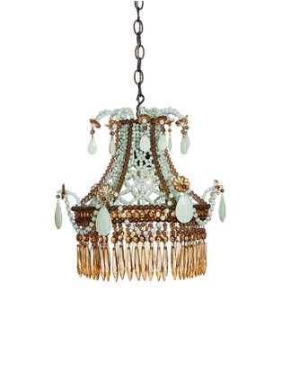 首图 –点击放大 - ASTIER DE VILLATTE - TURQUOISE AND BROWN PAVILLION CHANDELIER