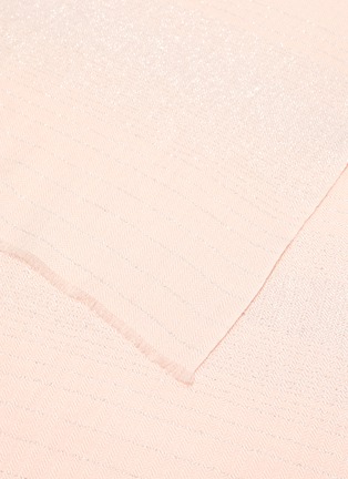 细节 - 点击放大 - JANAVI - 金属丝线点缀人字纹超细美丽诺羊毛围巾