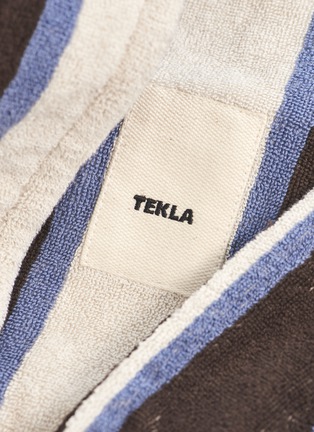 细节 –点击放大 - TEKLA - Medium Organic Cotton Terry Hooded Bathrobe – Cocoa White