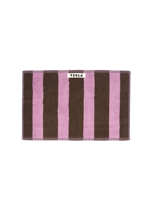 首图 –点击放大 - TEKLA - 拼色条纹有机棉面巾－紫色及棕色