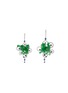 首图 - 点击放大 - SAMUEL KUNG - Diamond sapphire jade 18k white gold cat earrings