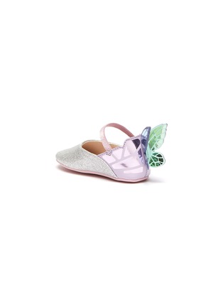 细节 - 点击放大 - SOPHIA WEBSTER - CHIARA婴儿款立体蝴蝶翅膀闪粉玛丽珍鞋