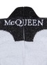 细节 - 点击放大 - ALEXANDER MCQUEEN - 品牌名称金属丝线拼色混棉针织袜