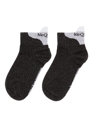 首图 - 点击放大 - ALEXANDER MCQUEEN - 拼色品牌名称金属丝线混棉针织袜