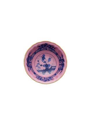 首图 –点击放大 - GINORI 1735 - ORIENTE ITALINO GOLD AZALEA金围边水墨图案陶瓷水果碗－蓝色及粉色（15cm）