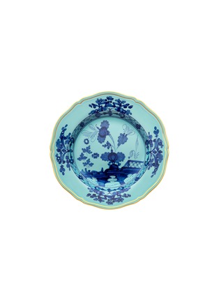 首图 –点击放大 - GINORI 1735 - ORIENTE ITALINO GOLD IRIS金围边水墨图案陶瓷甜品盘－蓝色及浅蓝色（21cm）