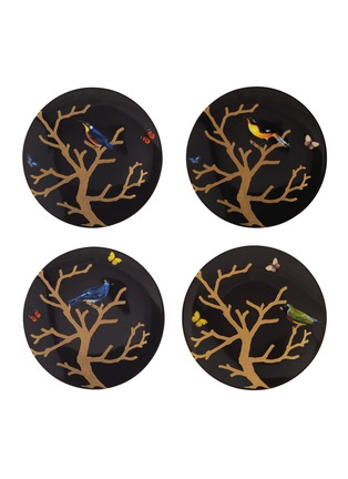 首图 –点击放大 - BERNARDAUD - AUX OISEAUX雀鸟树枝图案陶瓷沙拉盘四件套