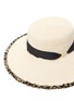 细节 - 点击放大 - ERIC JAVITS - ARUBA拼色帽带须边编织宽檐帽