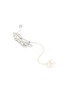 细节 - 点击放大 - MING YU WANG - Penna淡水珍珠点缀几何纯银吊坠单只耳环