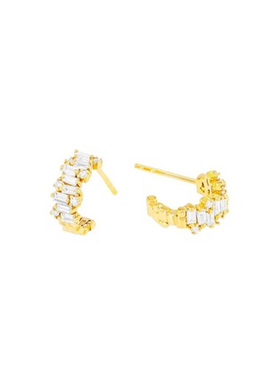 首图 - 点击放大 - SUZANNE KALAN - Shimmer钻石18K黄金圆环耳环