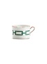 首图 –点击放大 - GINORI 1735 - Catena Smeraldo金围边链条图案陶瓷茶杯－绿色（200ML）