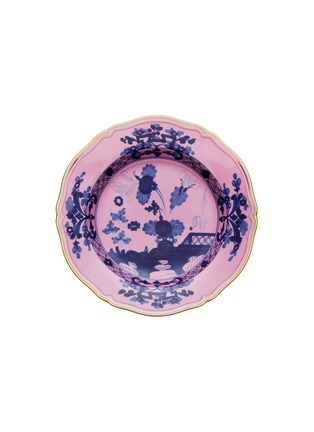 首图 –点击放大 - GINORI 1735 - Oriente Italiano Gold Azalea金围边水墨图案陶瓷主盘－蓝色及粉色（31cm）