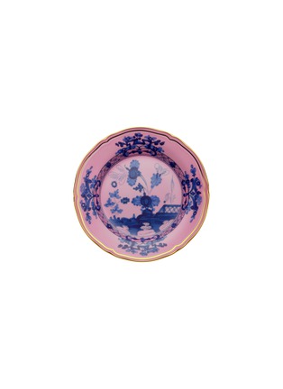 首图 –点击放大 - GINORI 1735 - ORIENTE ITALINO GOLD AZALEA金围边水墨图案陶瓷甜品盘－蓝色及粉色（21cm）