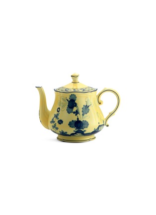 首图 –点击放大 - GINORI 1735 - Oriente Italiano Citrino水墨图案陶瓷茶壶－蓝色及黄色