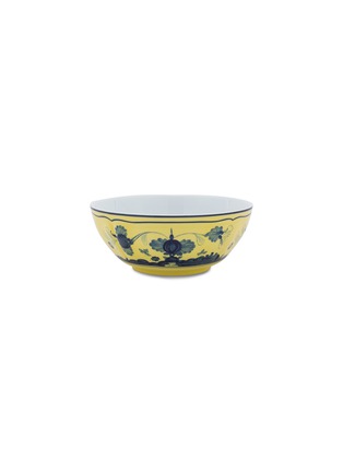 首图 –点击放大 - GINORI 1735 - ORIENTE ITALINO CITRINO水墨图案陶瓷碗－蓝色及黄色（17CM）