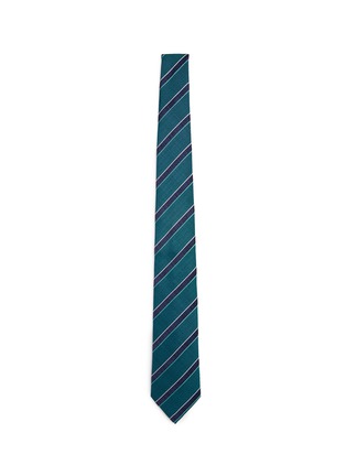 首图 - 点击放大 - ISAIA - 拼色斜条纹真丝领带