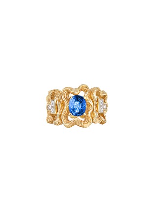 首图 - 点击放大 - CENTAURI LUCY - FRAGONARD钻石蓝宝石点缀镂空18K黄金戒指