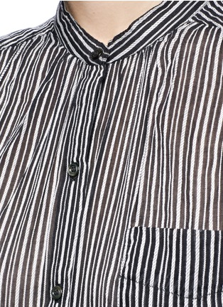 细节 - 点击放大 - ISABEL MARANT ÉTOILE - JANA条纹纯棉长款衬衫