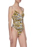 正面 -点击放大 - REINA OLGA - LOREN金属扣饰抽象图案腰带虎纹连体泳衣