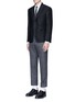 模特儿示范图 - 点击放大 - THOM BROWNE - 腊肠犬提花混羊毛西装外套