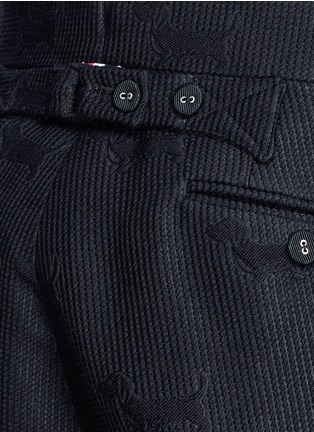 细节 - 点击放大 - THOM BROWNE - 腊肠犬提花条纹及踝裤