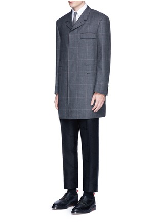 模特儿示范图 - 点击放大 - THOM BROWNE - 腊肠犬提花条纹及踝裤