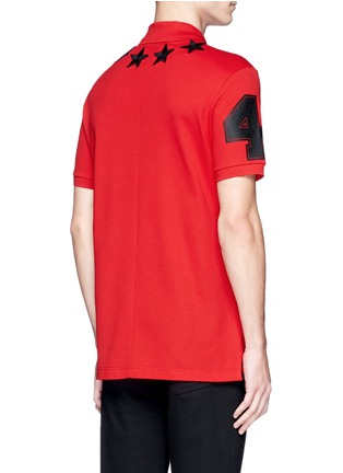 背面 - 点击放大 - GIVENCHY - 五角星数字图案纯棉POLO衫