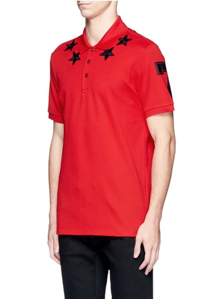 正面 -点击放大 - GIVENCHY - 五角星数字图案纯棉POLO衫