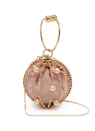 首图 - 点击放大 - ROSANTICA - 'Mini Sasha' faux pearl crystal embellished top handle bag