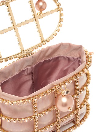 细节 - 点击放大 - ROSANTICA - 'Holly' faux pearl crystal embellished top handle bag